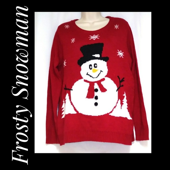 unbranded Sweaters - Snowman Christmas Red Holiday Sweater Size XL unbranded Sweaters - Snowman Christmas Red Holiday Sweater Size XL